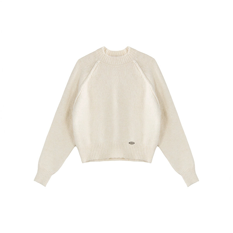 Brown Crewneck Pullover Top