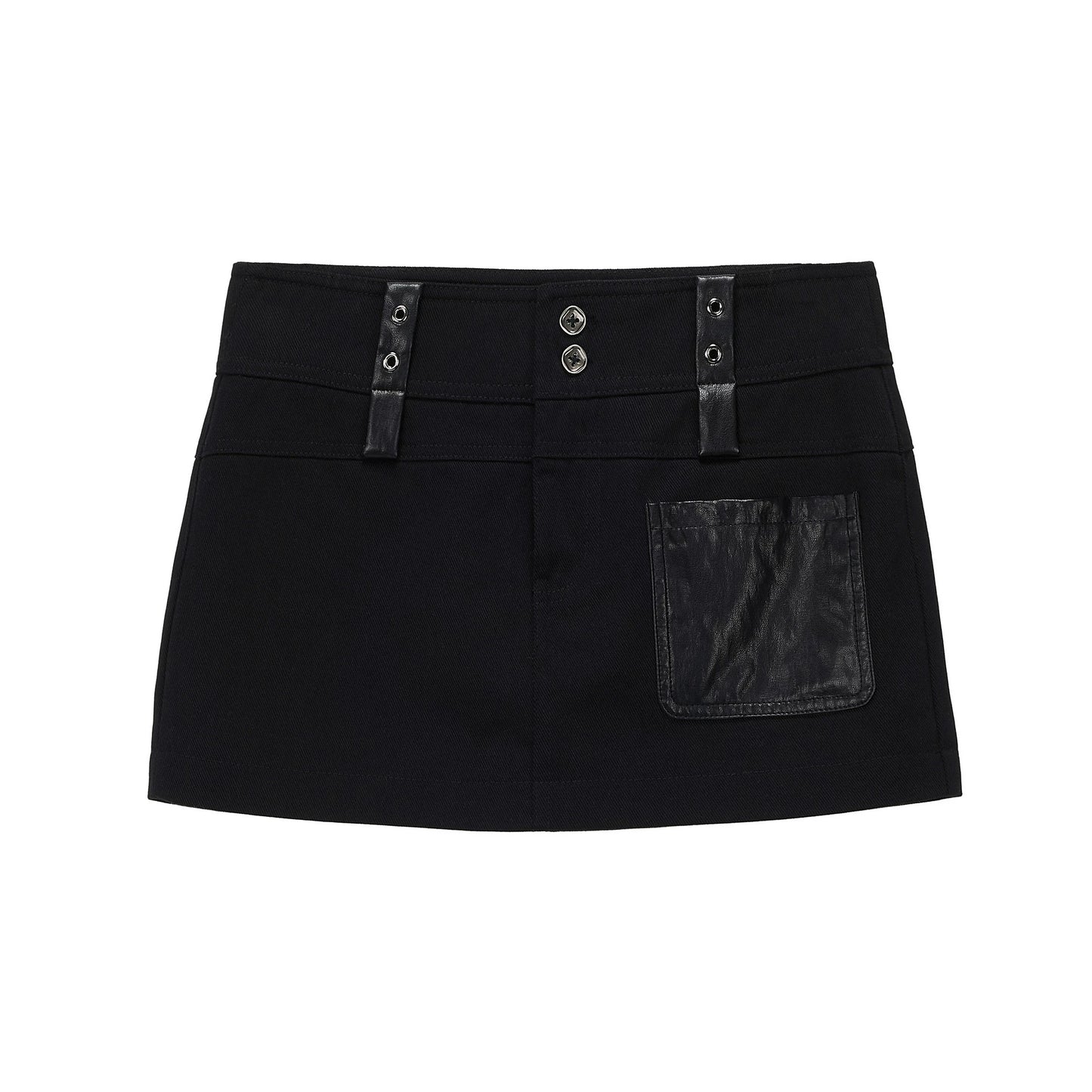 Retro Textured Structured Skirt