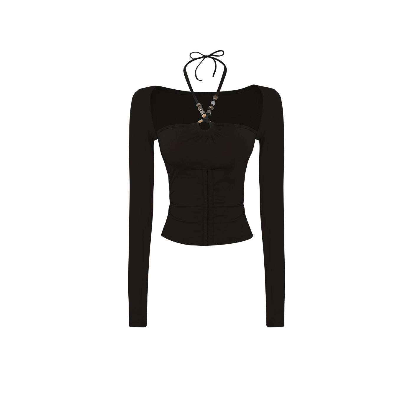 Slim Pleated Halterneck Top