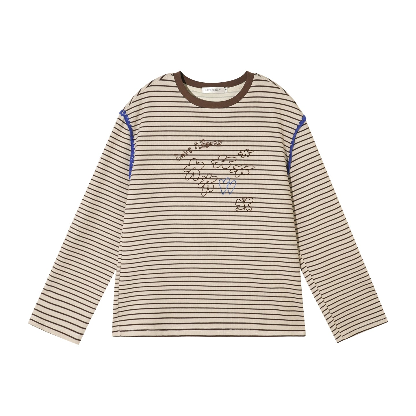 Striped Bead Embroidery Top