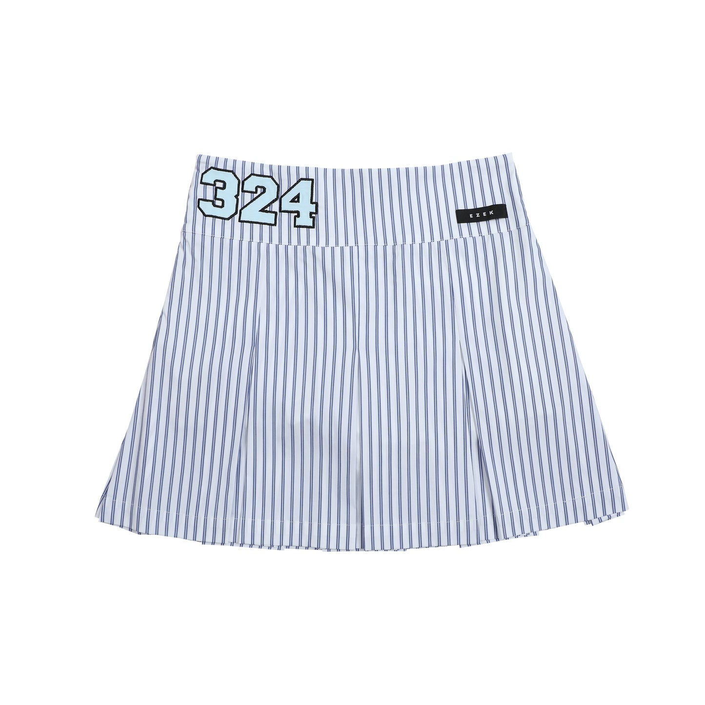 세로 줄무늬 주름 치마