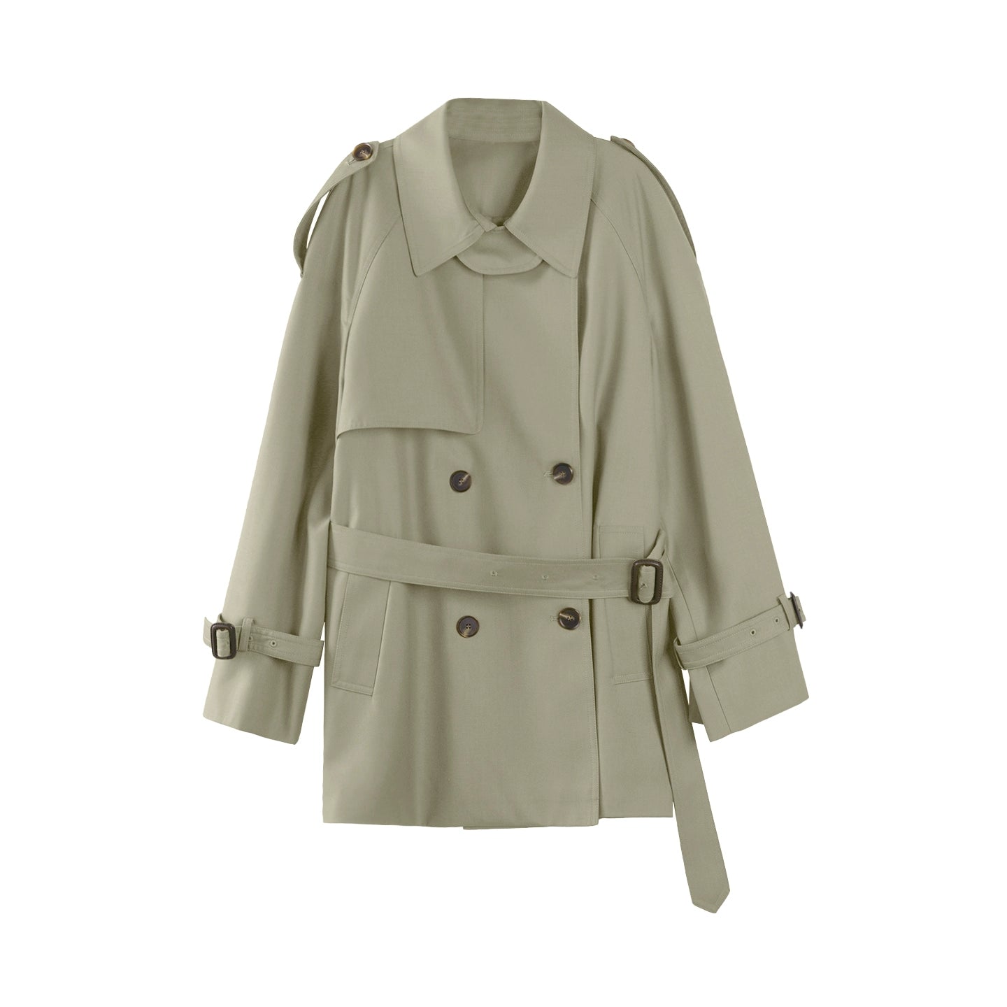 Petite Lace-up Trench Coat