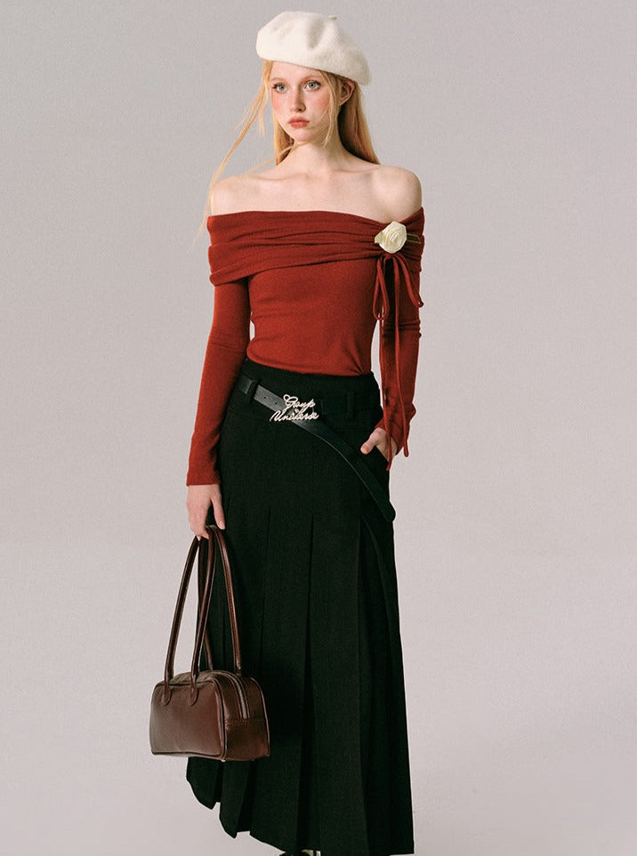 프렌치 블랙 스커트