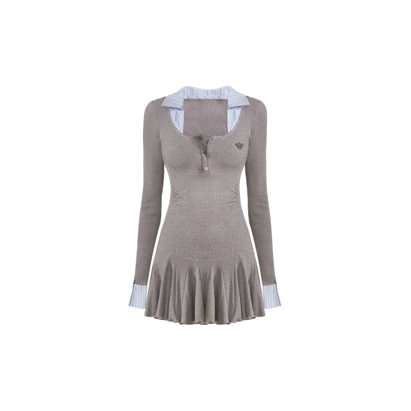 Luxury Gray Slimming Dress