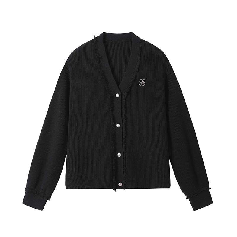 레트로 자수 로고 긴팔 코트