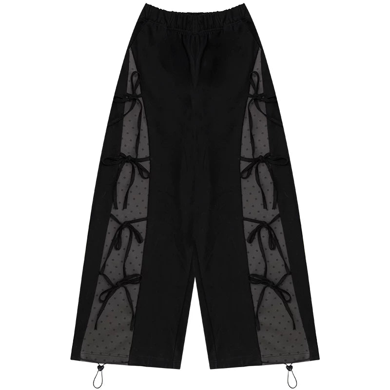 Deconstructed Bow Polka Dot Pants