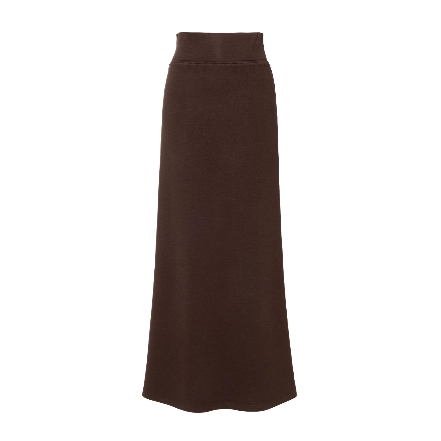 Brown Knit Relaxed Skirt