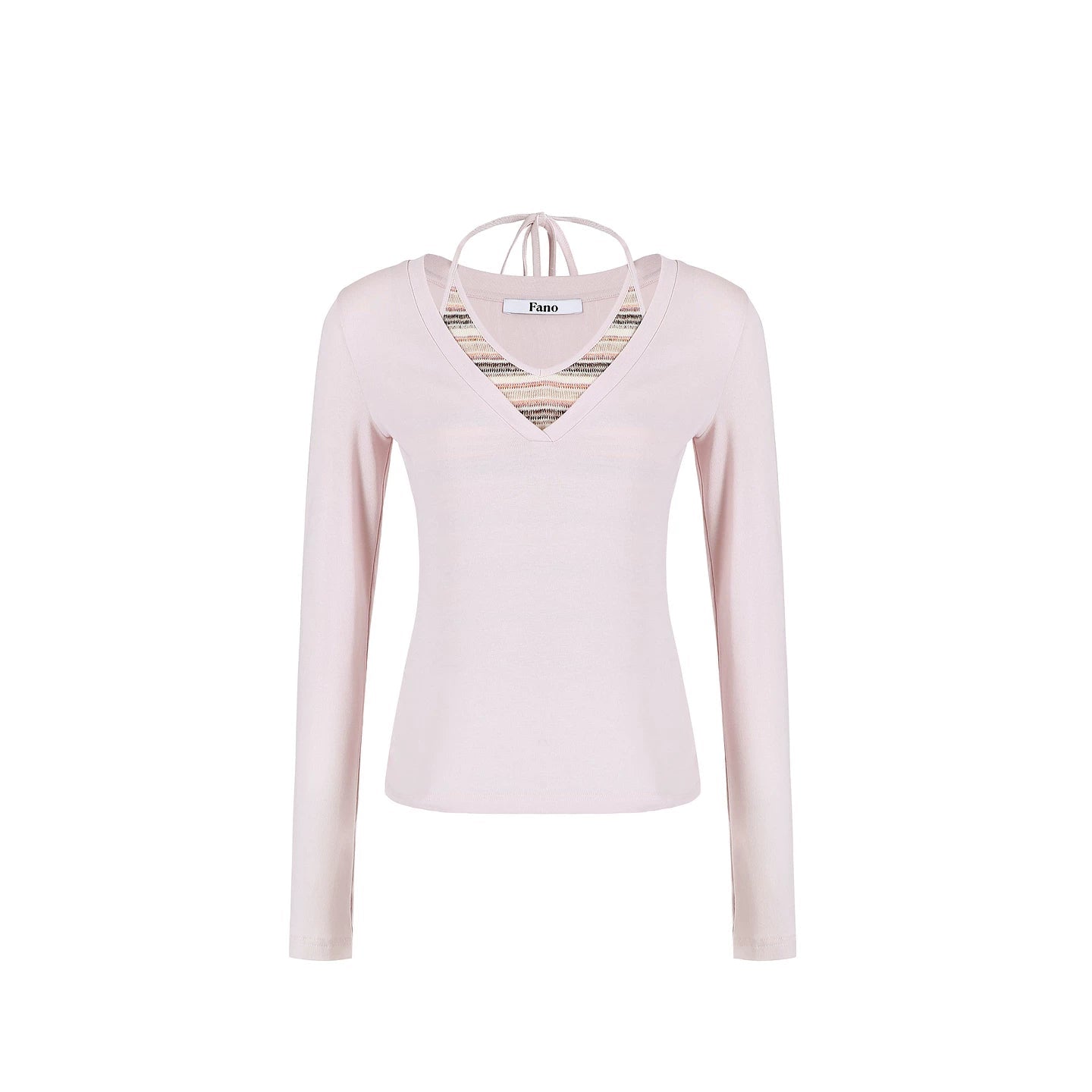 Low-Saturation Striped Layered Top