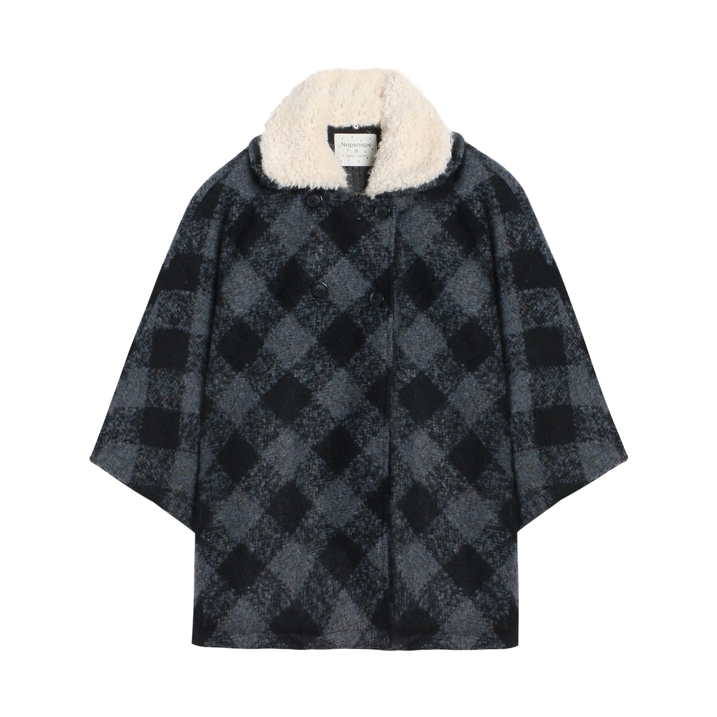 Plaid Cape Winter Coat