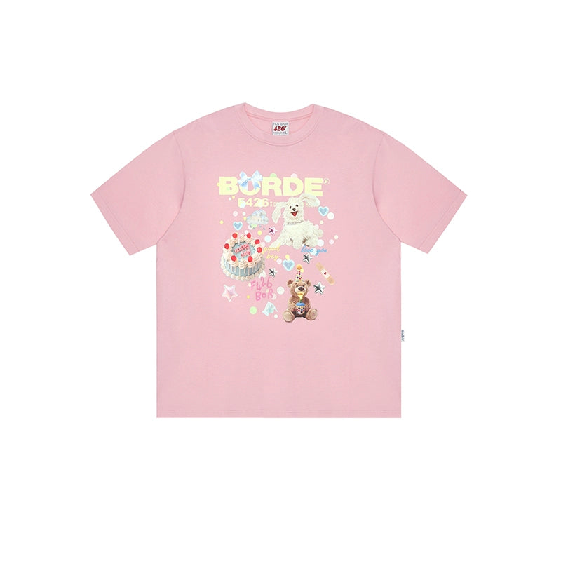 Diversified Pattern Cake Short Sleeve T-Shirt