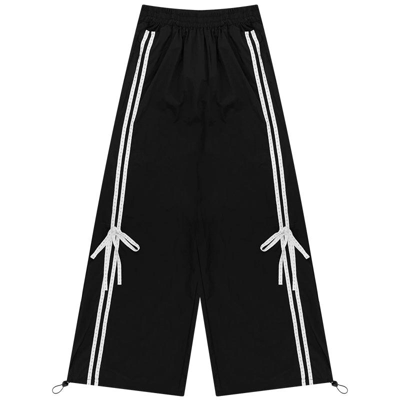 Retro Draped Wide-Leg Sweatpants