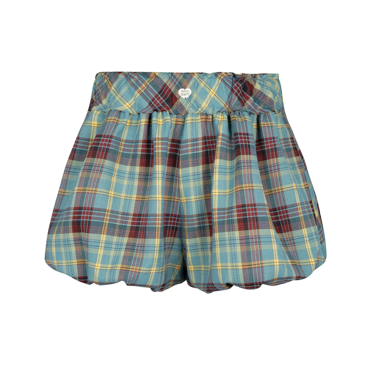 학교 친구 체크 반바지 치마