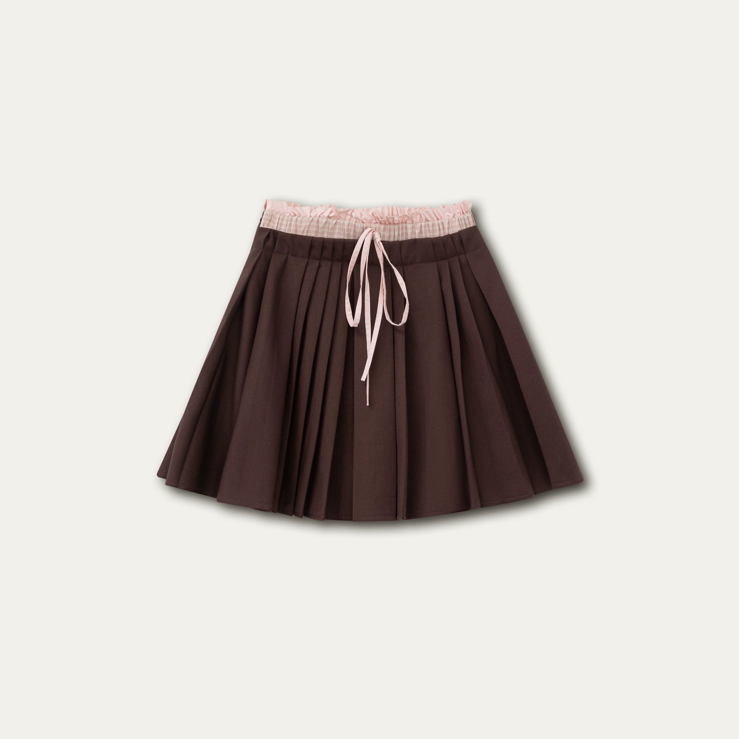 Spliced Collegiate Pleated Skirt