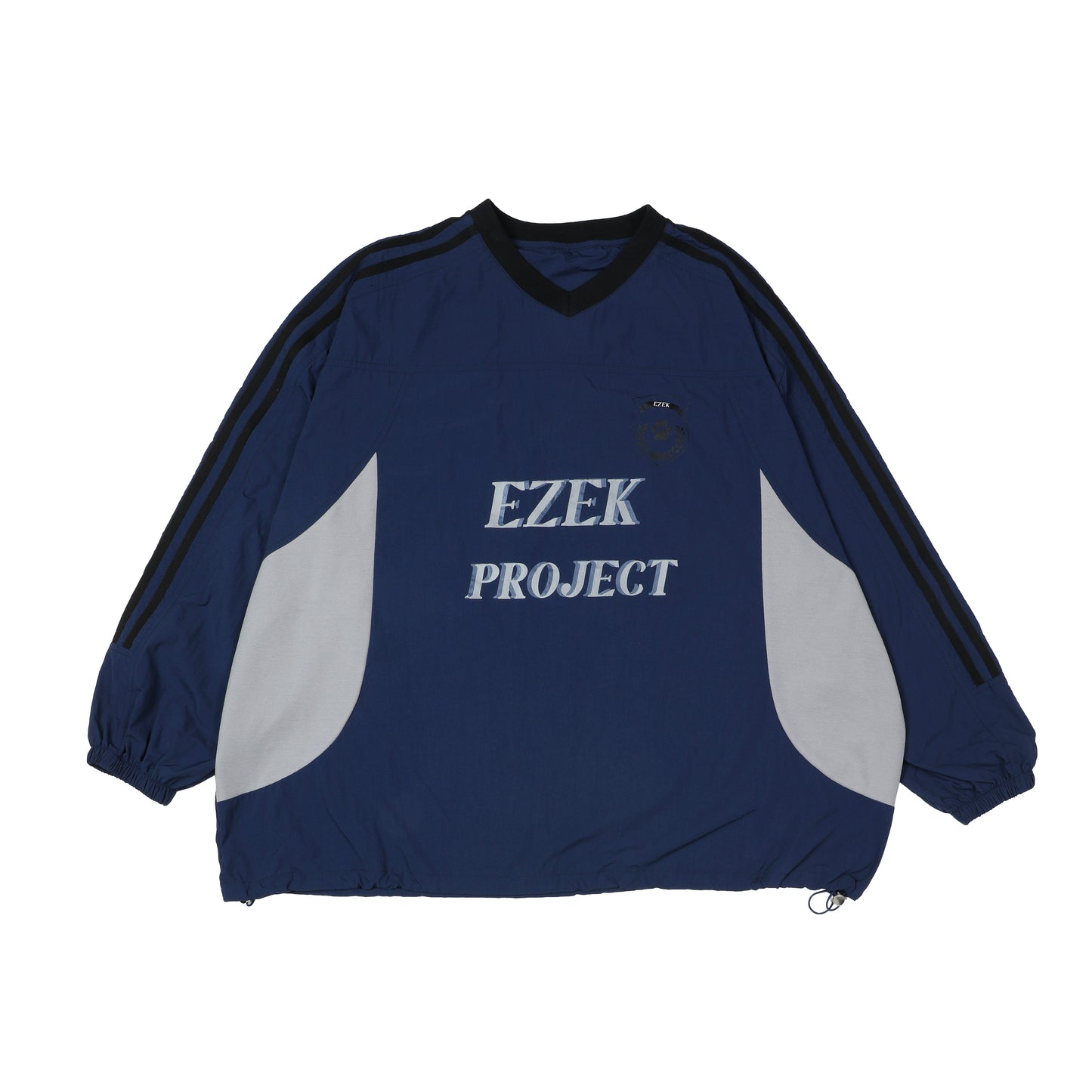 Striped Sleeve V-Neck Long Sleeve Top