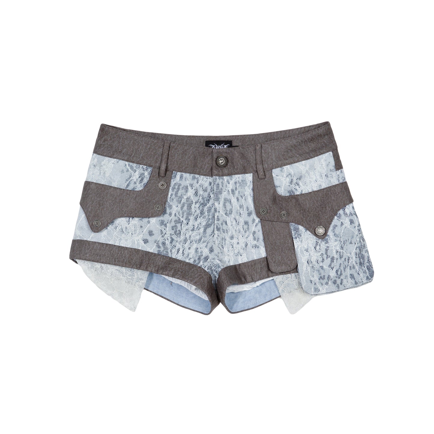 Retro Distressed Slim Shorts & Socks Set-Up