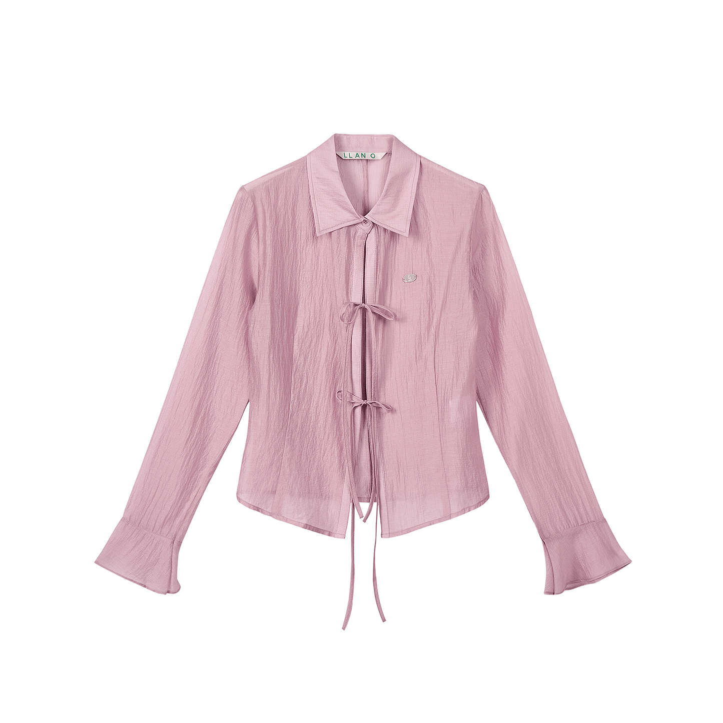 French Lace-Up Slim Shirt