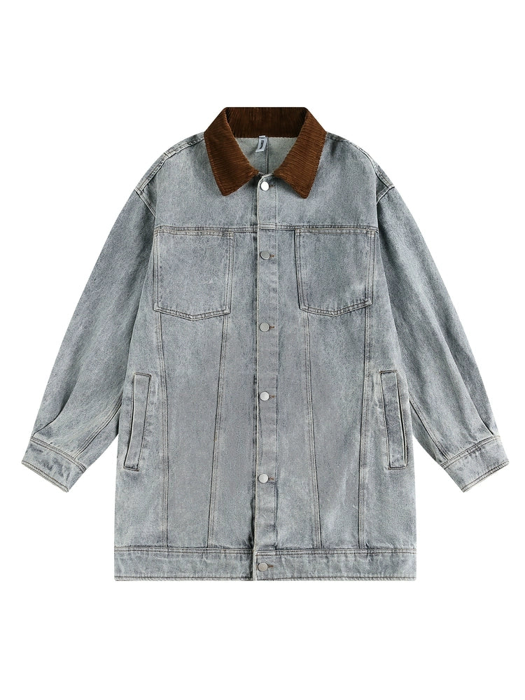 Vintage Denim Cargo Jacket