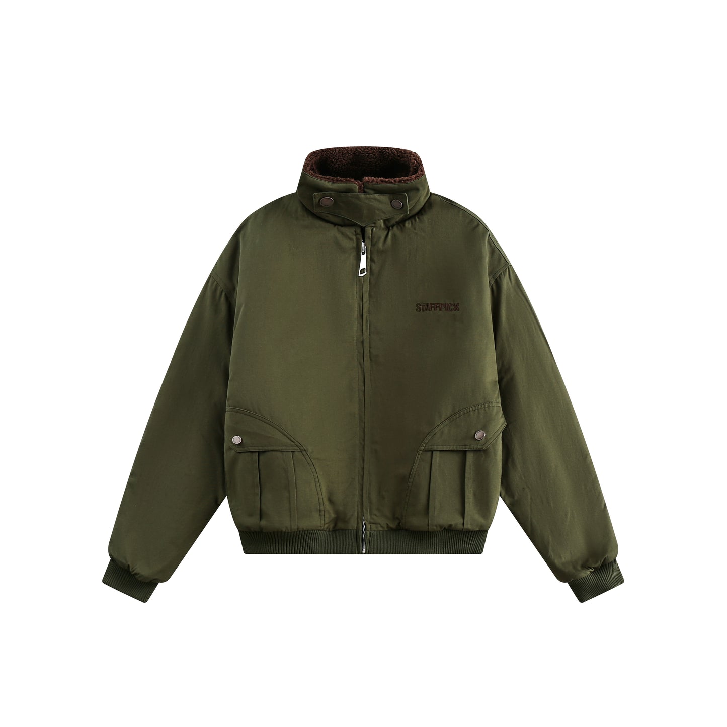 Veste en coton matelassée en lambswool rétro