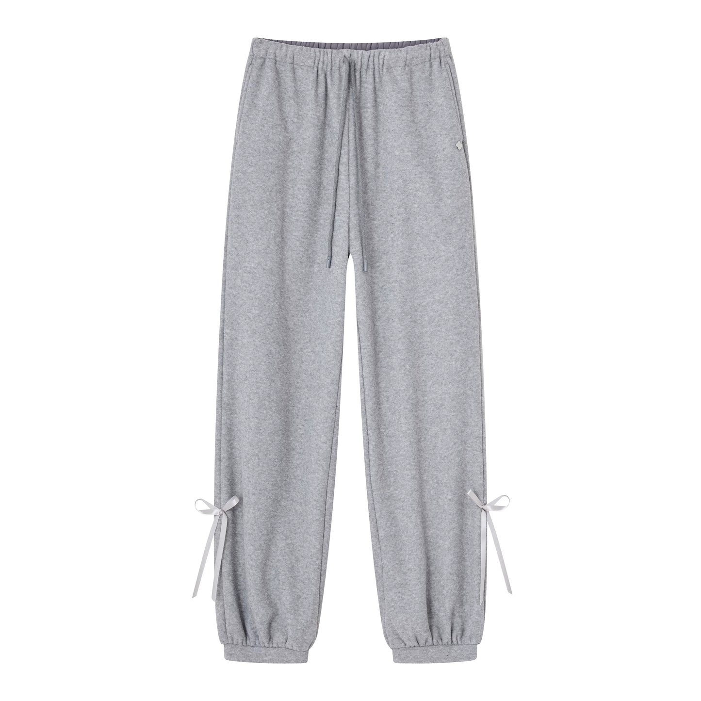 Velvet-Feel Cuffed Lantern Casual Pants