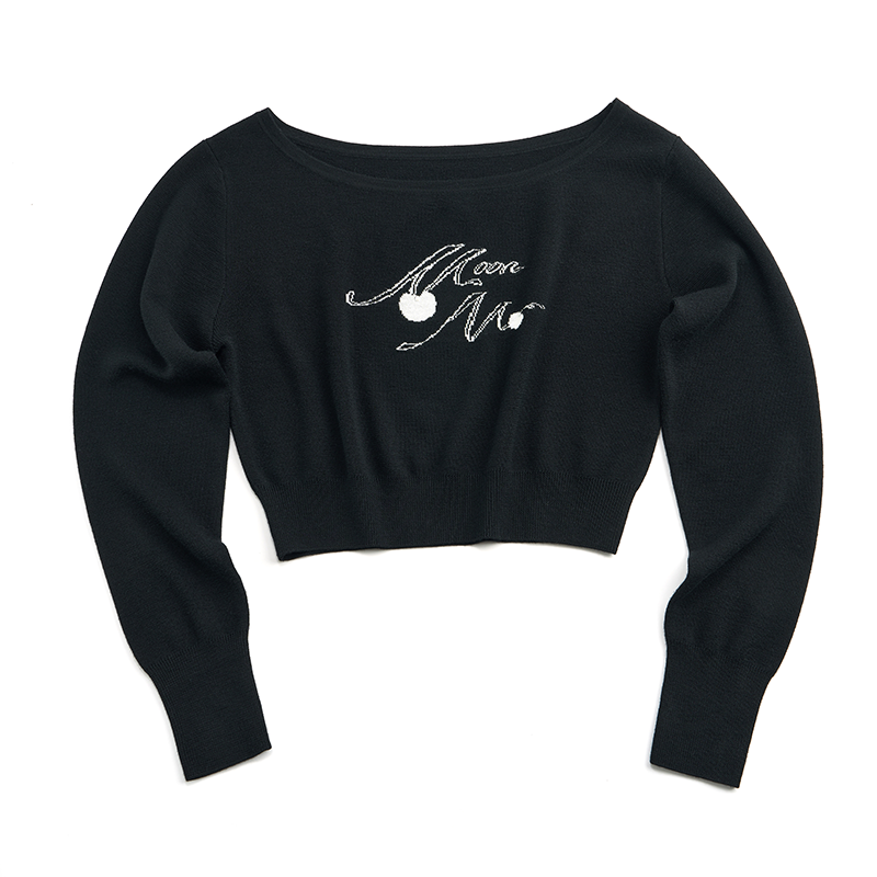 Cherry Jacquard Wool Top