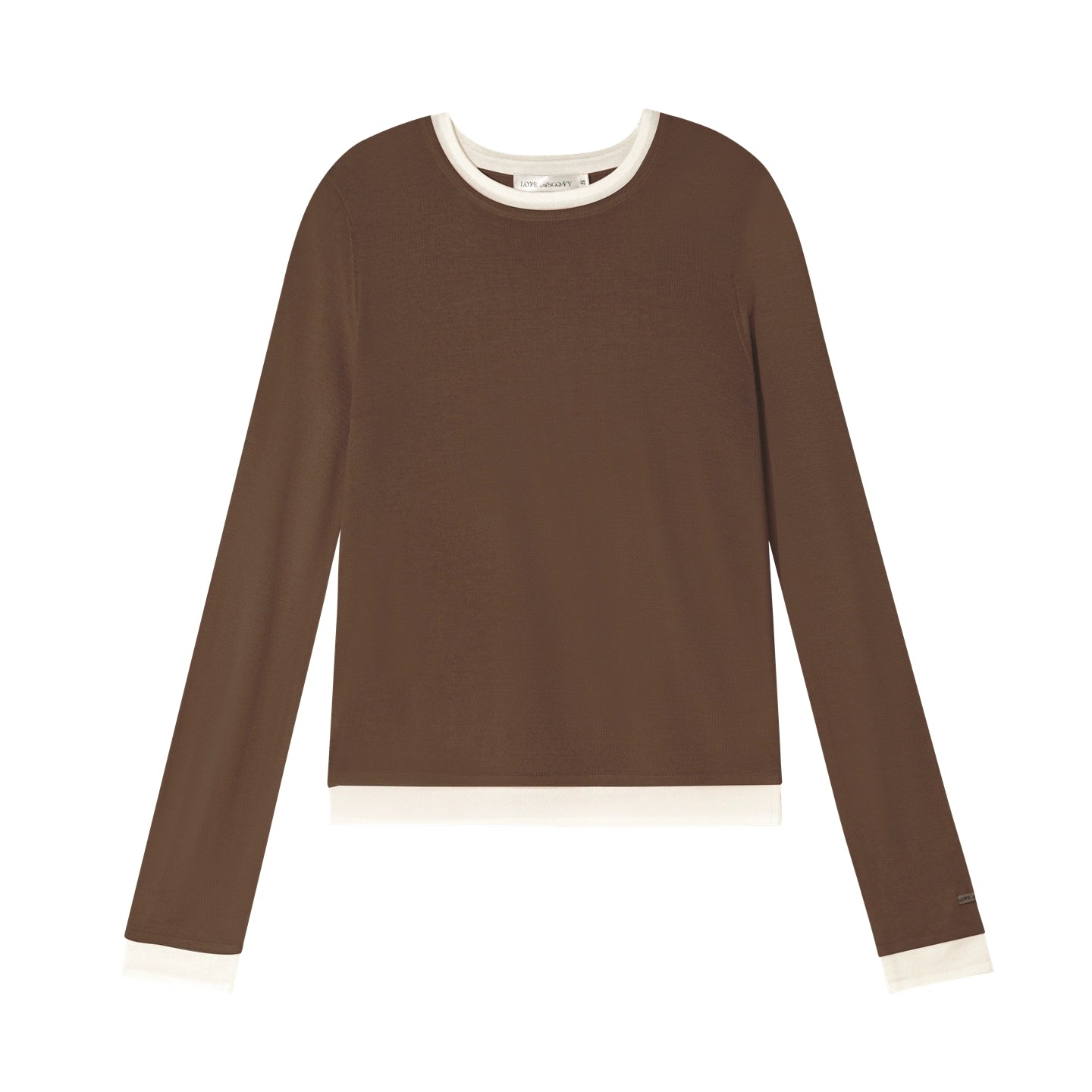 Solid Knit Round-Neck Sweater