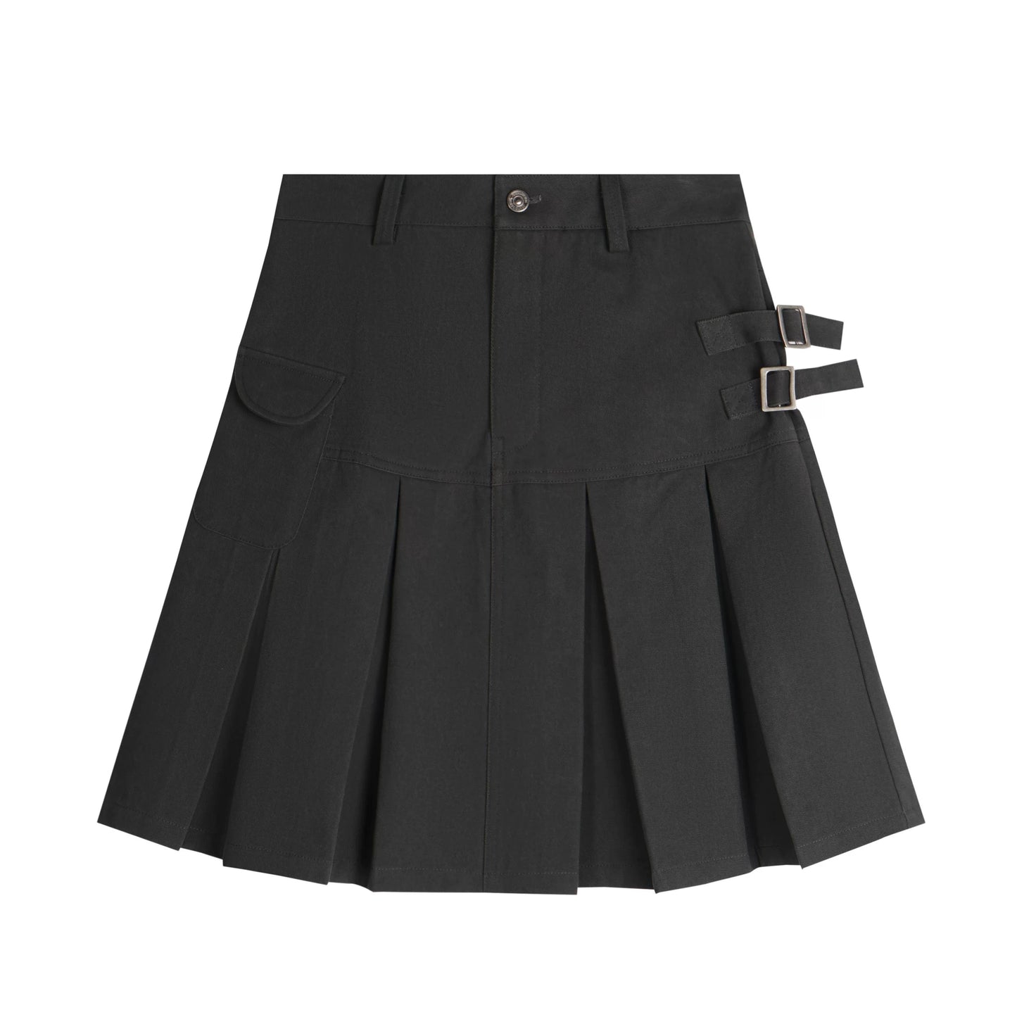 Retro Pleated A-Line Skirt