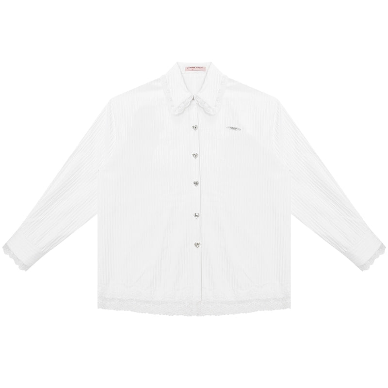 Autumn Lace Doll Collar Shirt