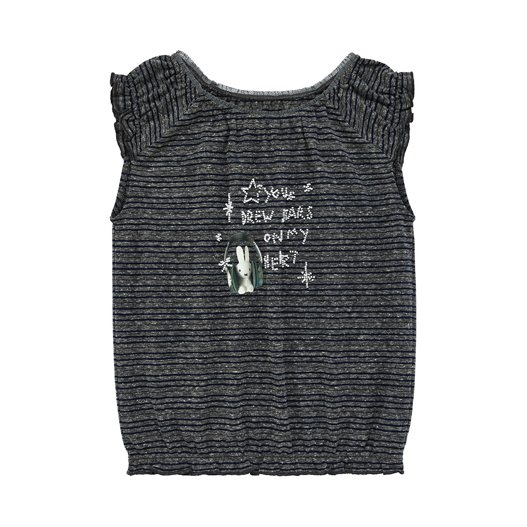 Black Monogram Print Crew Neck T-Shirt