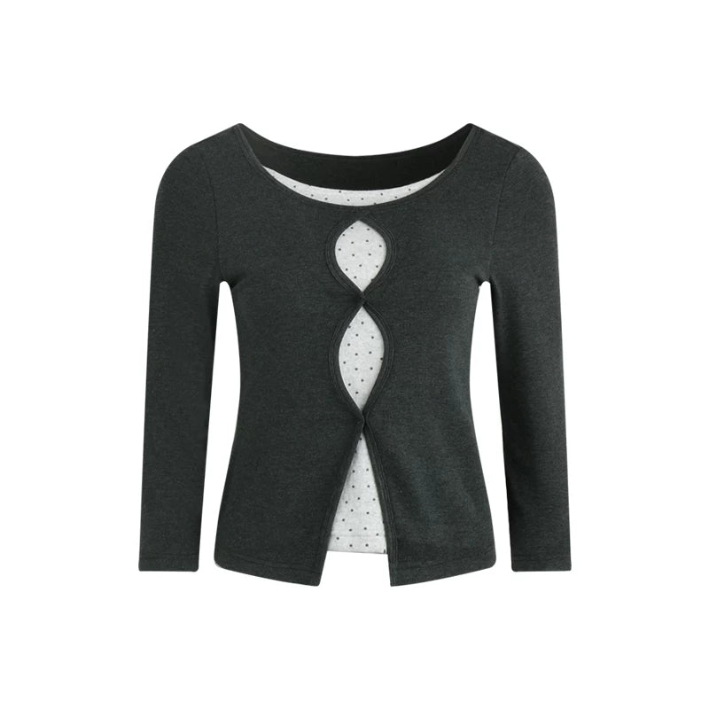 Reversible Faux Sleeve Top