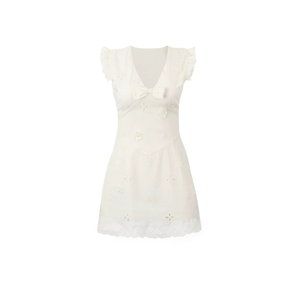 Spice V-Neck Apricot Dress