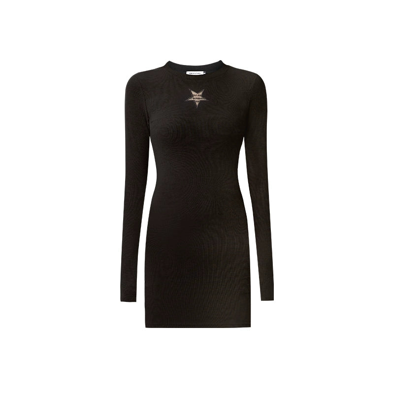 Fitted Cut-Out Knit Dress