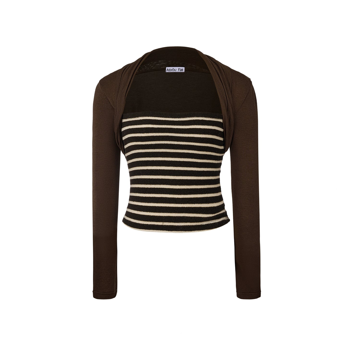 Tencel Wool Striped Knit Top