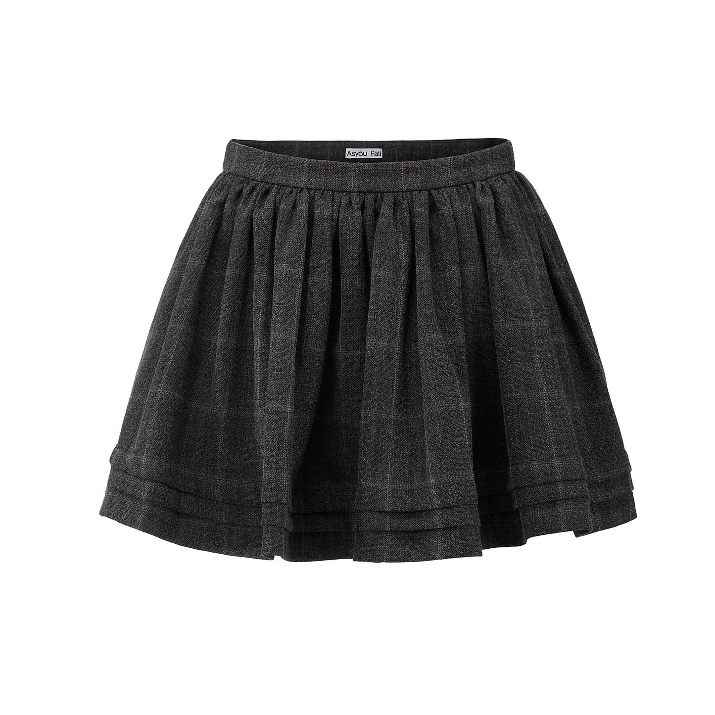 High-Waisted Pleated Puffy A-Line Skirt Set-Up
