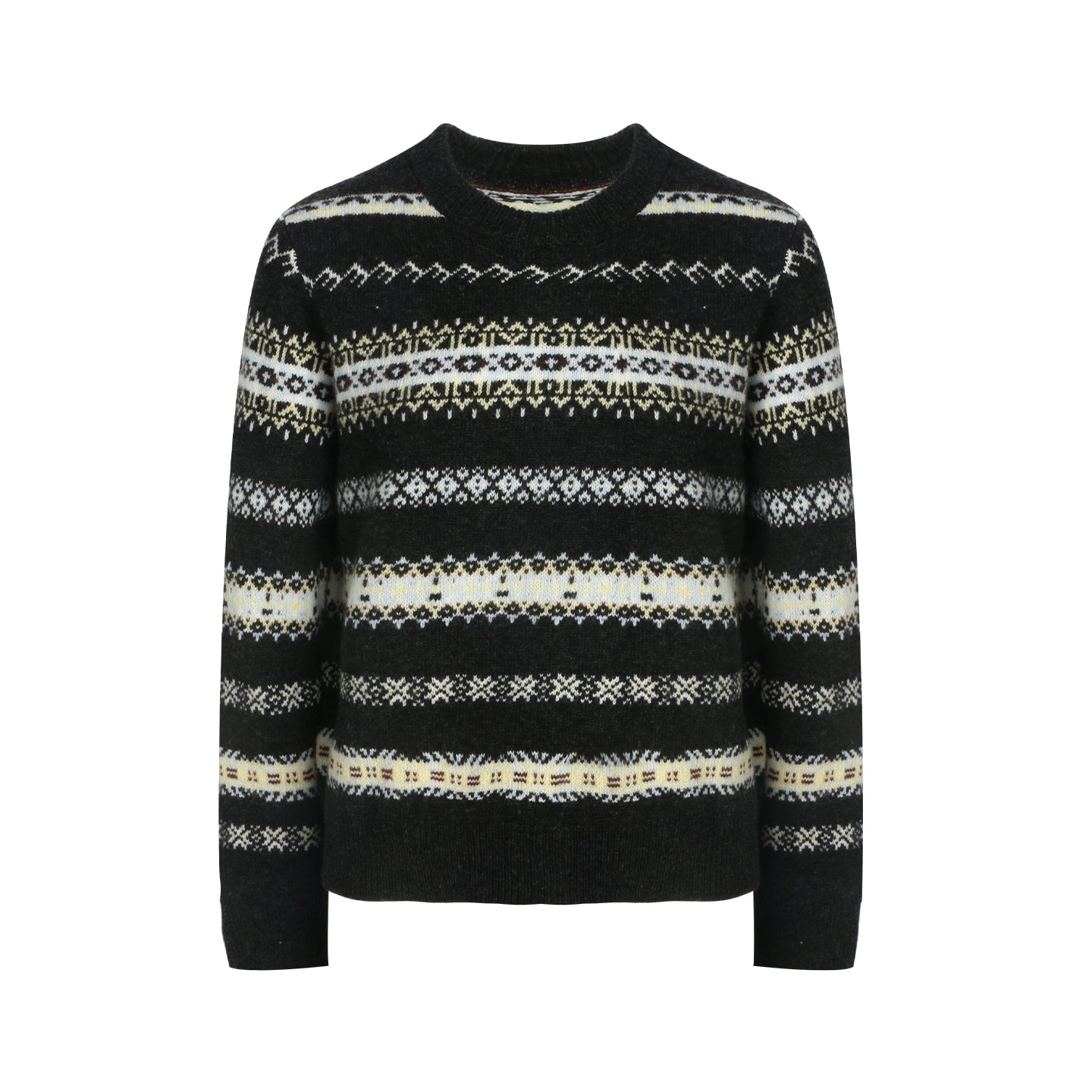 Fair Isle Jacquard Striped Sweater