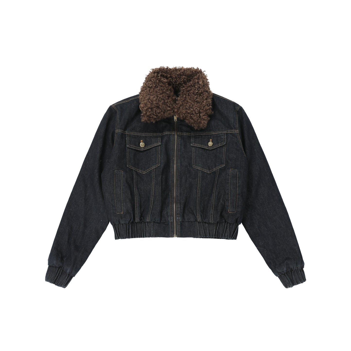 Retro Fur Collar Denim Jacket
