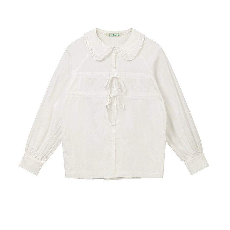 vintage sweet girl french loose shirt