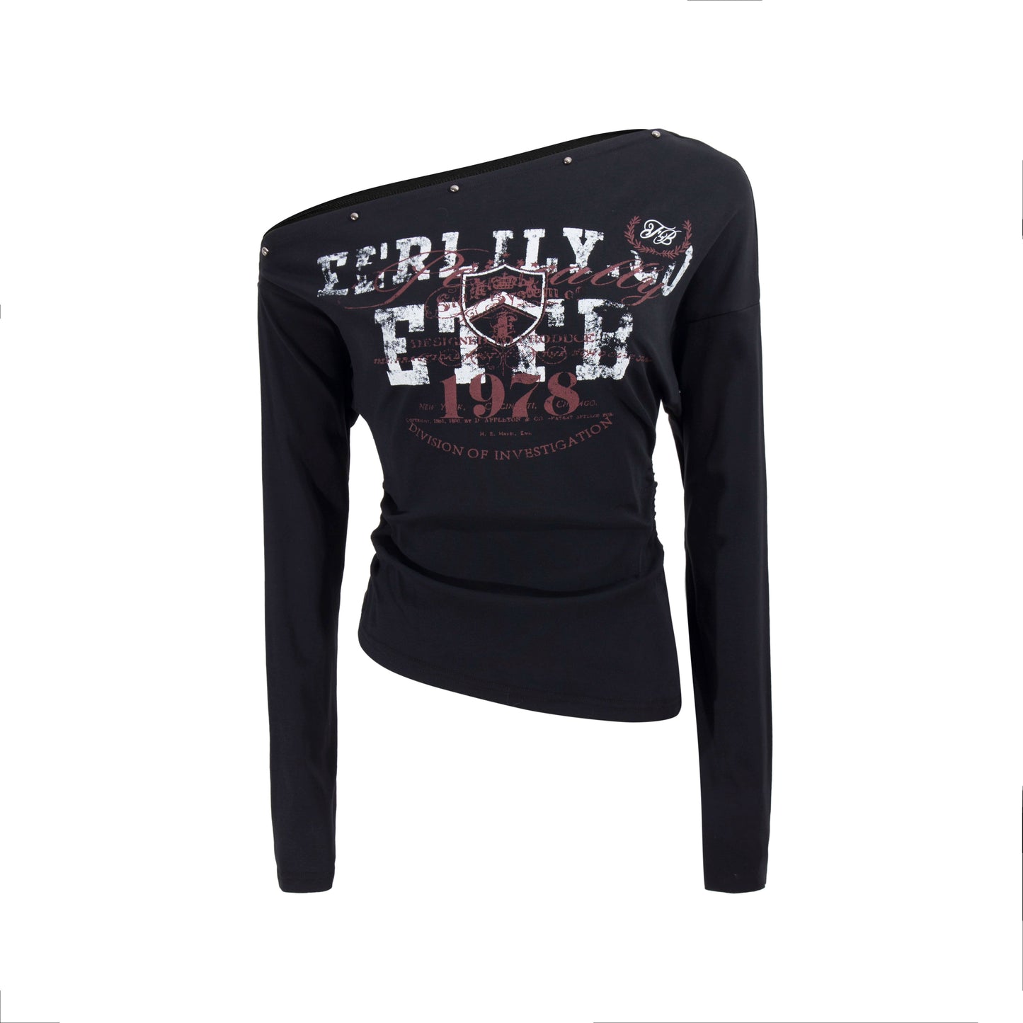 Autumn Spice Slim Black Long Sleeve Top