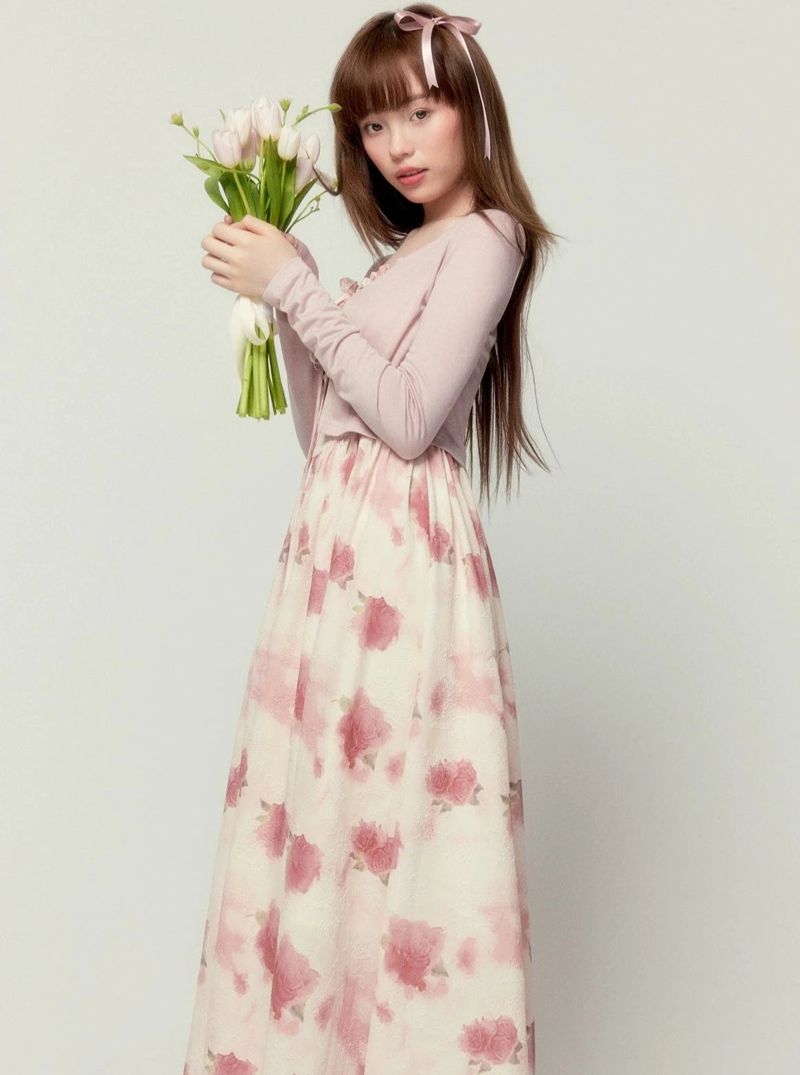 Rose Fishbone Thin Sweet Suspender Set-Up