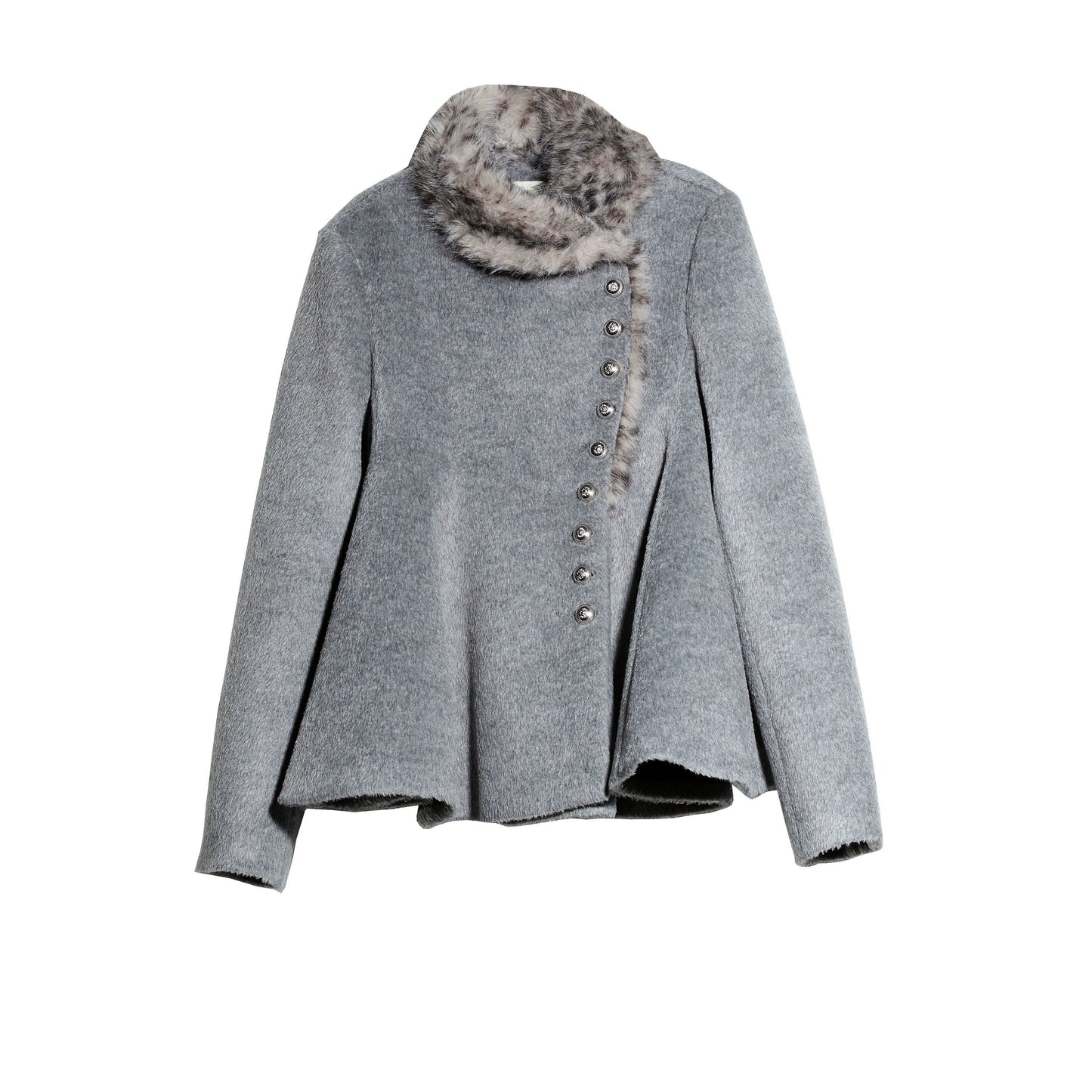 Retro Leopard Print Wool Jacket