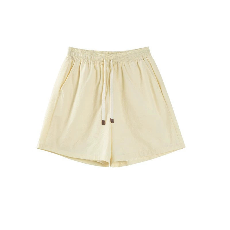 Two-Piece Cream Shirt And Shorts Set-Up