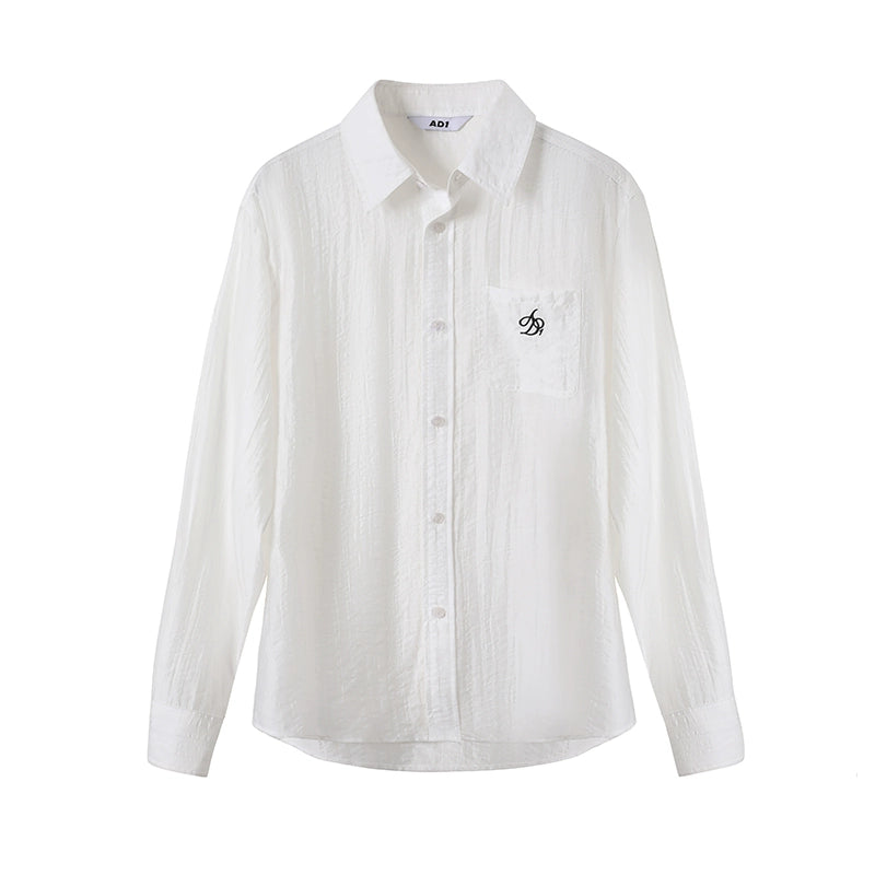 Classic Sheer Lapel Shirt