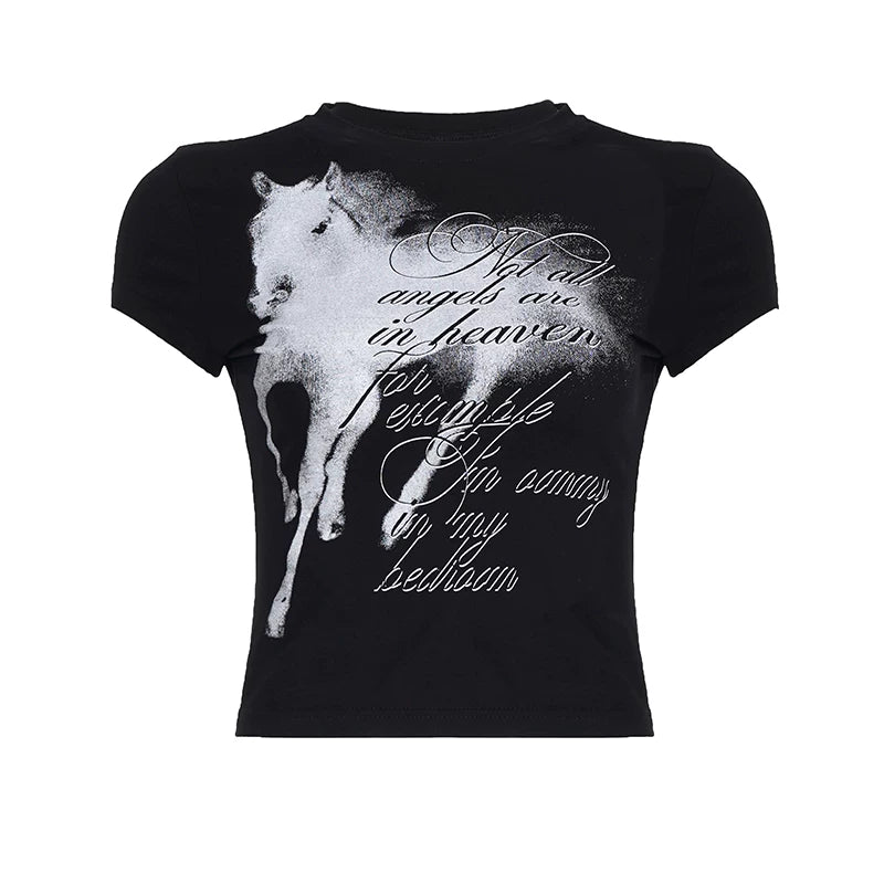 Retro Pony Print Top