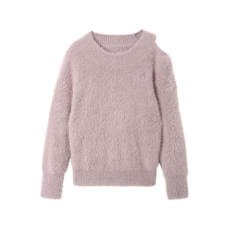 Soft Off-Shoulder Loose Sweater