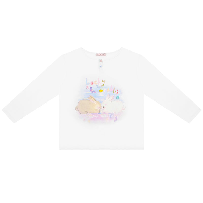 Retro Rabbit Print Top