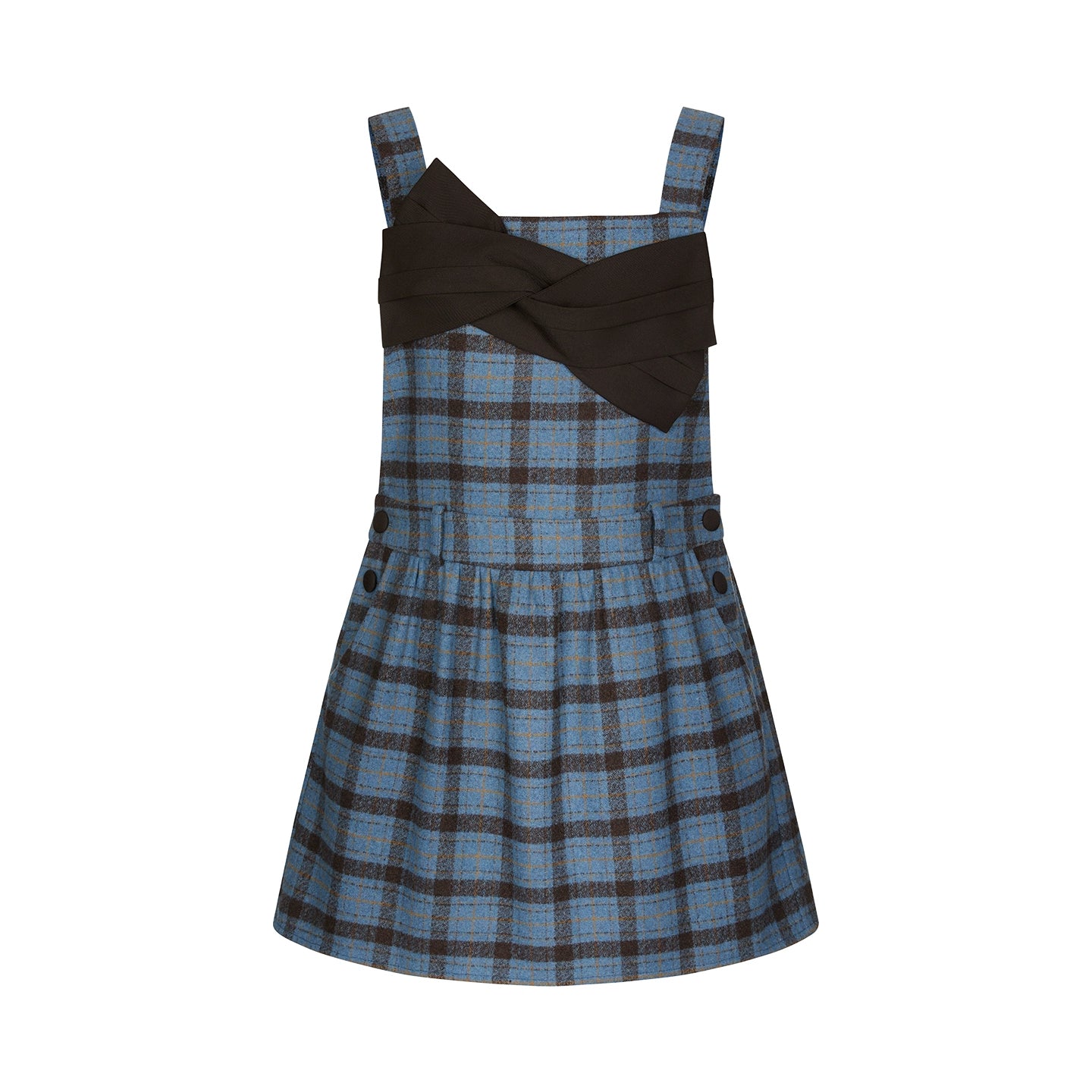 Blueberry Wool-Blend A-Line Short Dress