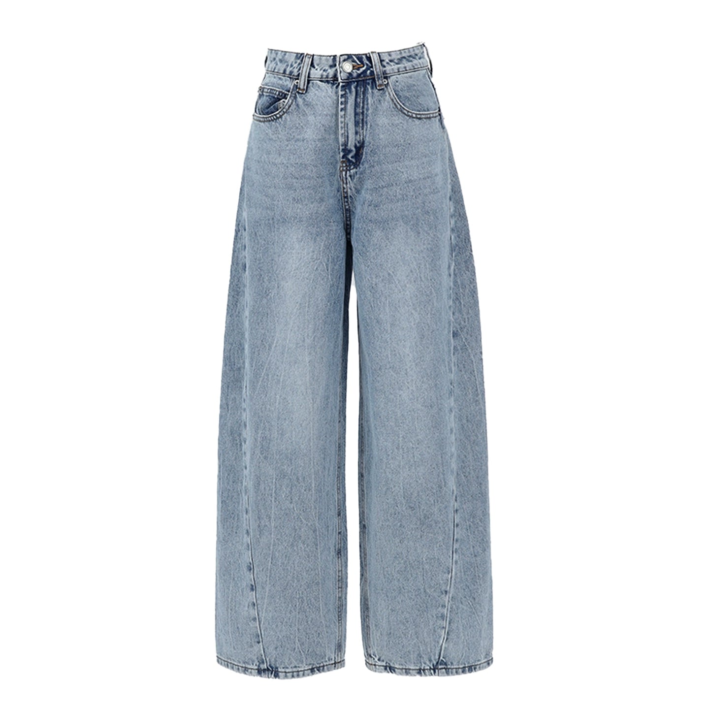 Washed Slimming Straight Leg Jeans