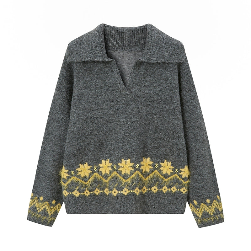 Fair Isle Vintage Embroidered Sweater