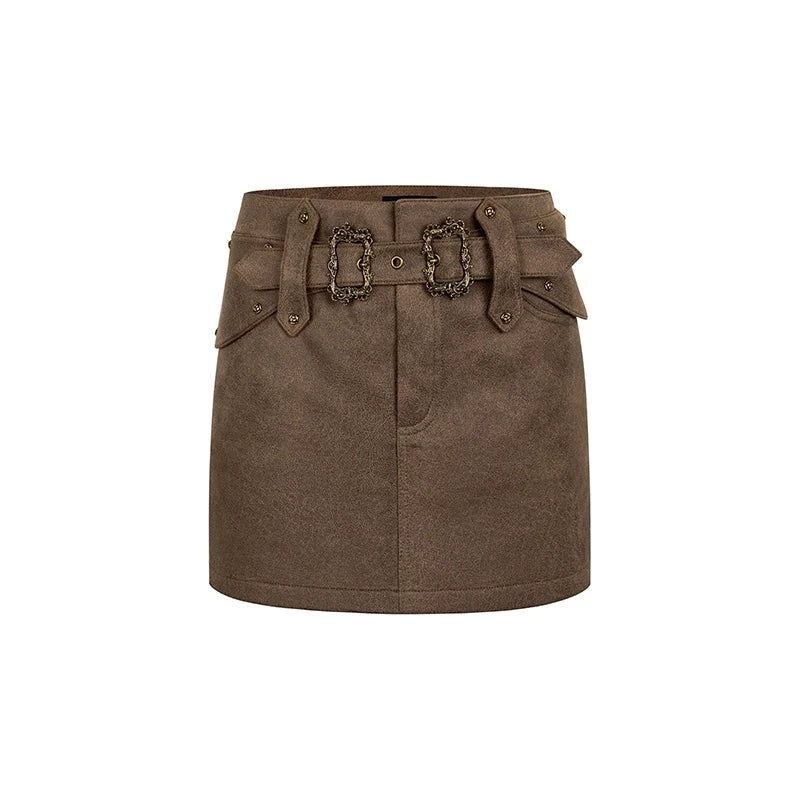 두꺼운 벨트 스커트 세트를 감지합니다