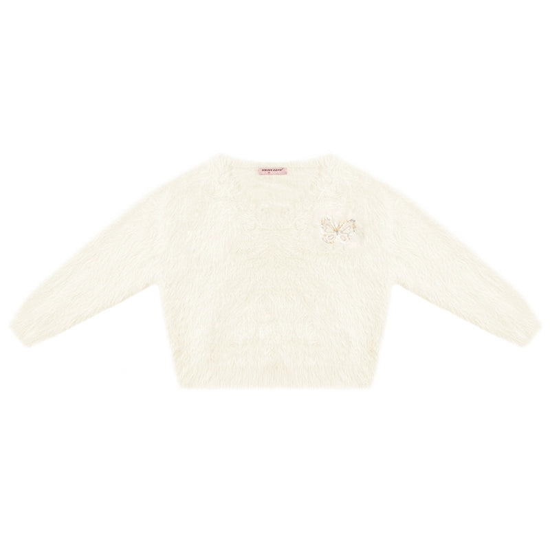 Pull en laine tricoté de style rétro paresseux