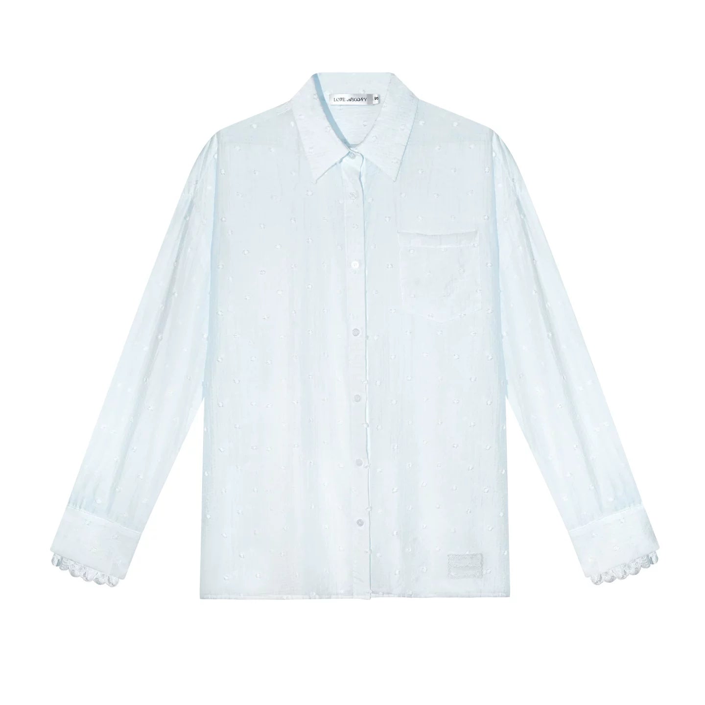 Camisa de encaje con lunares